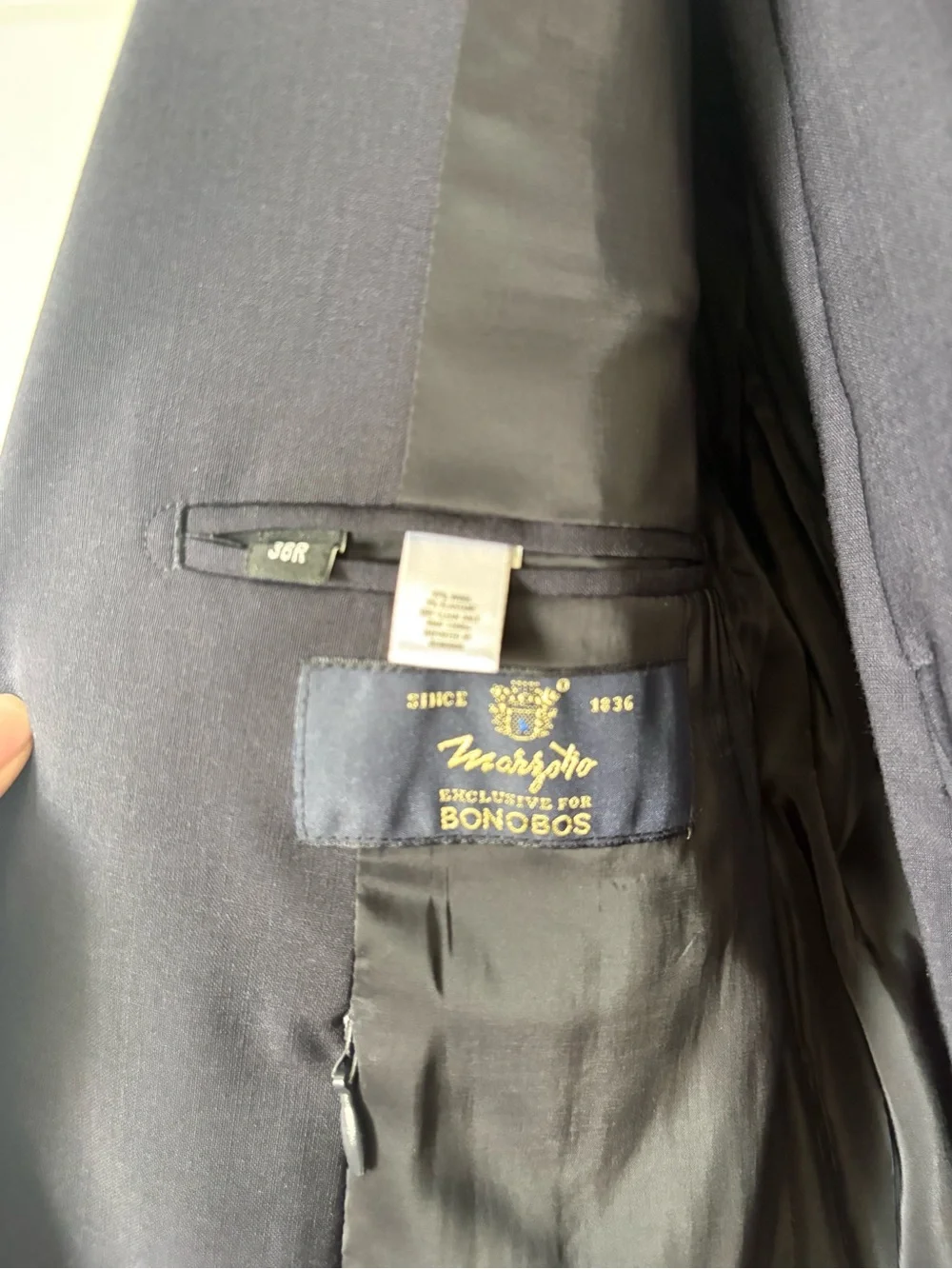 Bonobos Men's Dark Navy Two-Button Suit Jacket